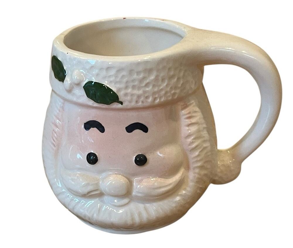 Mount Clemens Pottery Coffee Cup Santa Vintage Christmas Mug 1989 VTG 3.75”